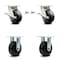 Service Caster 5 Inch Kingpinless Phenolic Wheel Caster Swivel Locks 2 Rigid SCC, 2PK SCC-KP30S520-PHR-BSL-2-R-2 - alternate 1